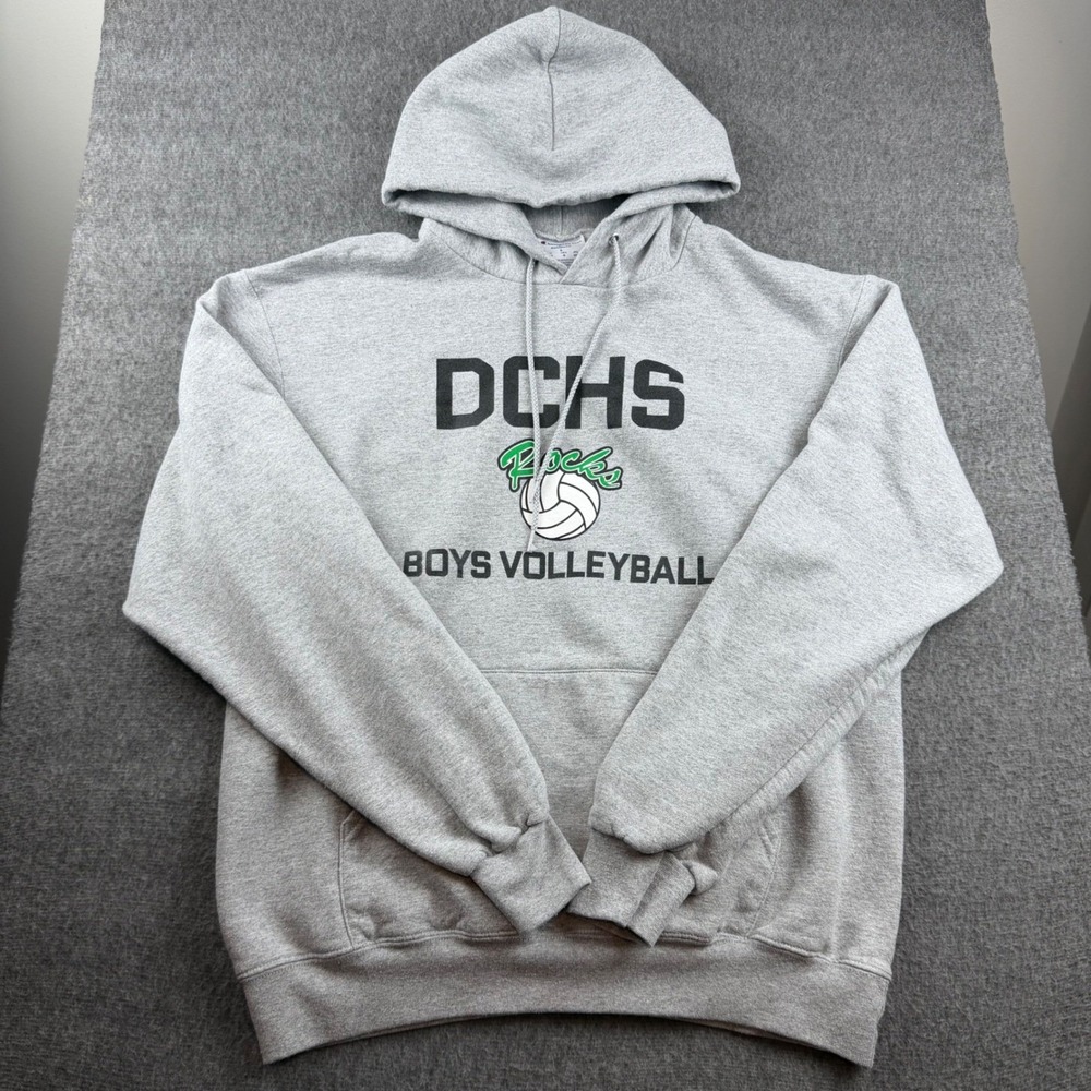 Champion Hoodie Mens Large Gray DCHS Boys Volleyball Eco Authentic S700 Pullover